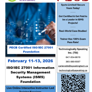ISO/IEC 27001 Foundation - English (Live Online/Instructor-Led)