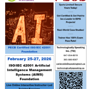 ISO/IEC 42001 Foundation - English (Live Online/Instructor-Led)